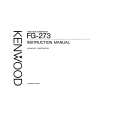 KENWOOD FG-273 Owners Manual KENWOOD FG-273 Owners Manual