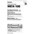 SONY MDX100 Owners Manual SONY MDX100 Owners Manual