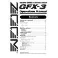 ZOOM GFX-3 Owners Manual ZOOM GFX-3 Owners Manual